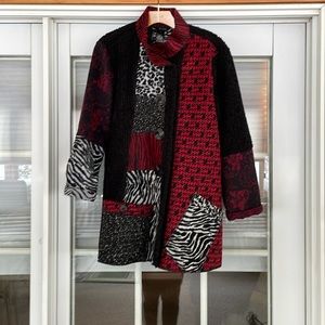 Ali Miles Art Inspired Coat. Size M. NWOT